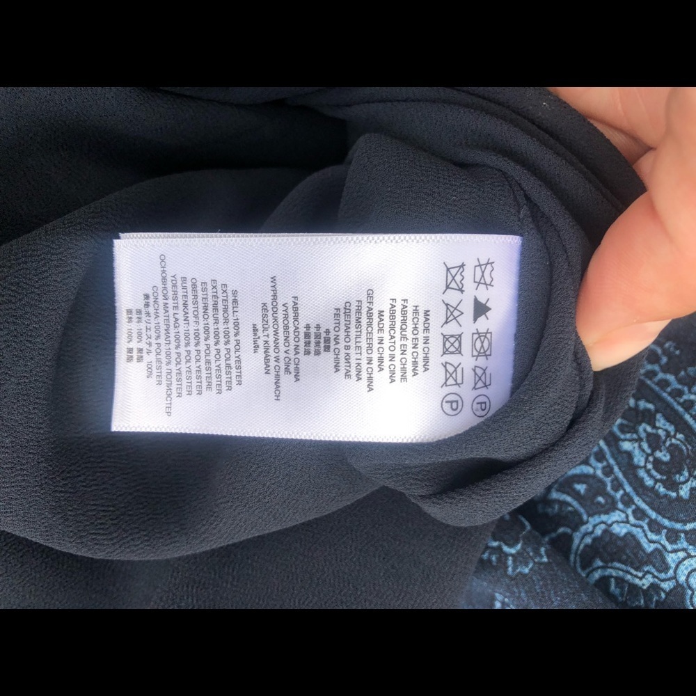 Michael Kors blue long sleeve paisley dress - Picture 4 of 7
